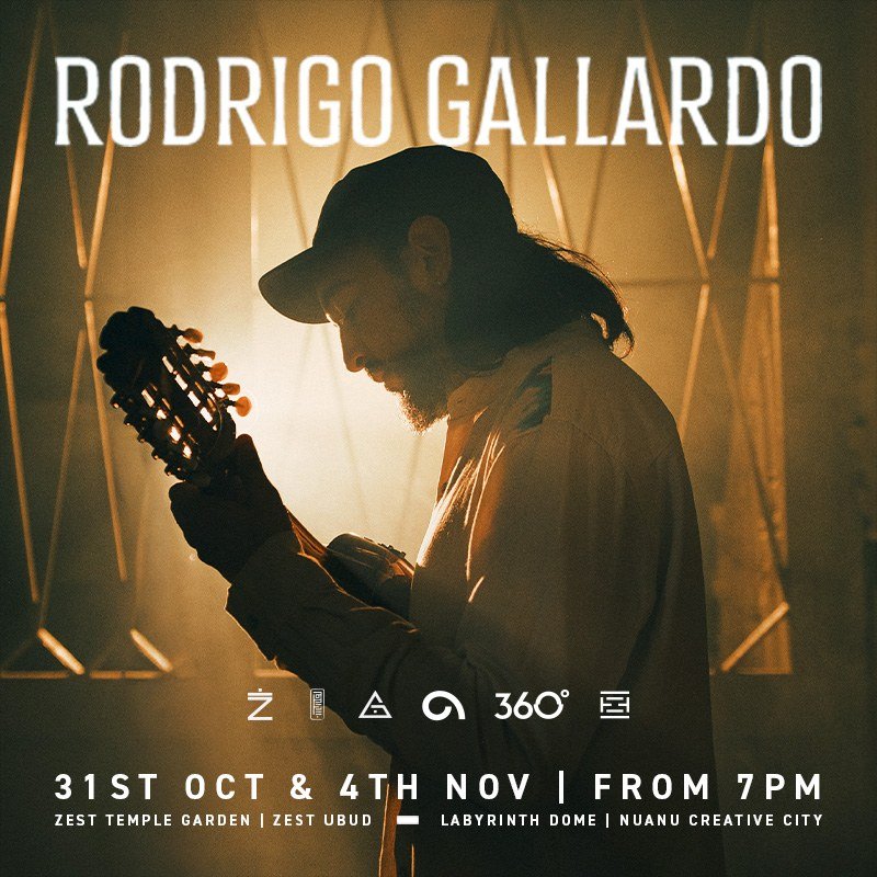Rodrigo Gallardo — Bali Tour 2026, 31 October & 4 November, from 7PM